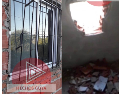 Zona sur: hicieron un boquete en una casa en construcción para robar