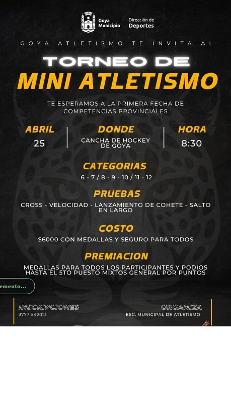 Encuentro provincial de miniatletismo