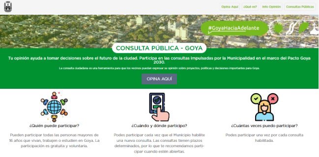 Goya abre la participación ciudadana: los vecinos ahora pueden opinar sobre la gestión pública a través de una plataform