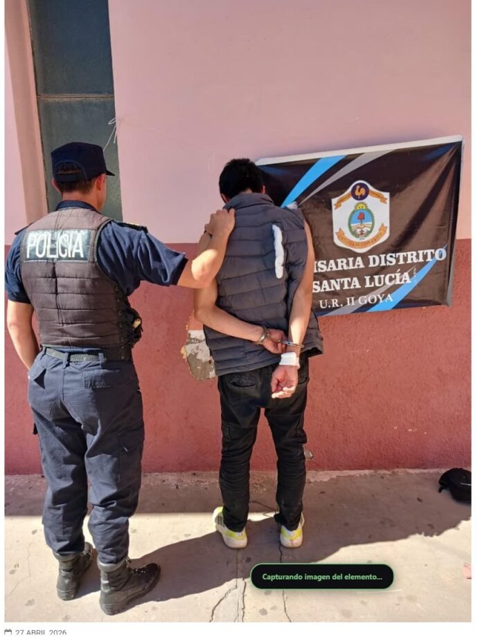 LA POLICÍA ATRAPÓ A UN LADRÓN CUANDO INTENTABA DESVALIJAR UNA CASA
