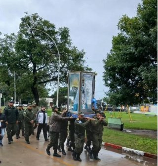 La Virgen de Itatí, patrona de la Policía de Corrientes visita el PRIAR de Goya