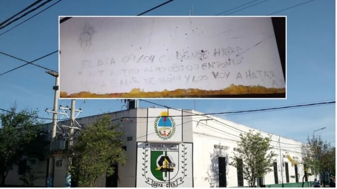 Amenazas de muerte en una escuela técnica de Goya generaron alarma entre la comunidad educativa
