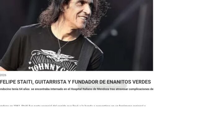 Falleció Felipe Staiti, guitarrista y fundador de Enanitos Verdes
