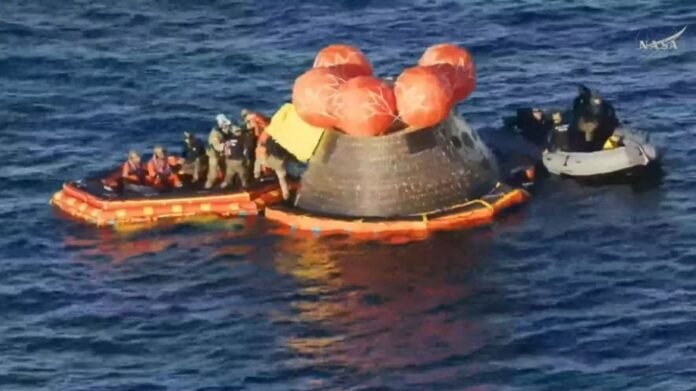 La cápsula Orion de la misión Artemis II regresó con éxito a la Tierra