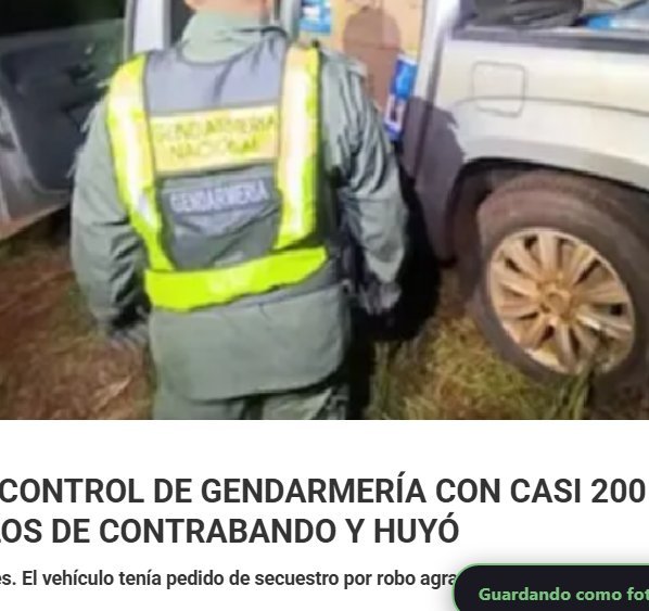 Un conductor embistió un control de Gendarmería con carga de cigarrillos y huyó