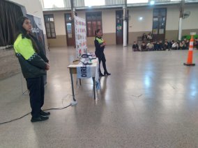 CAMPAÑA EDUCACIÓN VIAL: dictan charlas en establecimientos educativos de Goya