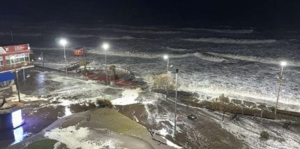 El potente ciclón extratropical devasta la Costa bonaerense con olas de siete metros