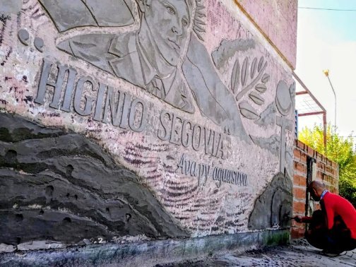 Inauguran un mural en honor al soldado Higinio Segovia en el barrio Héroes de Malvinas